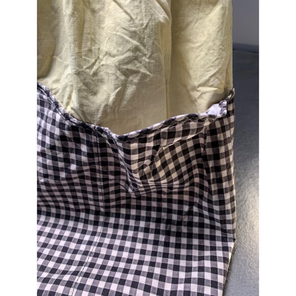 Handmade Yellow & Gingham Check Apron with Pockets & Tie Waist - Picture 2 of 8